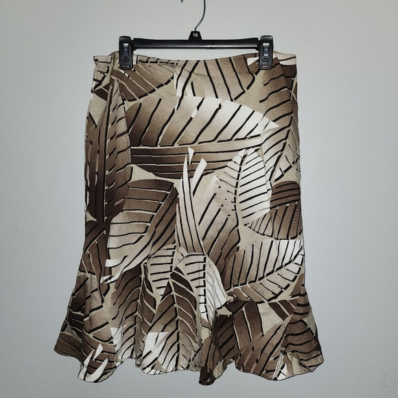 East 5th women's elastic waist skirt size 14 brown linen blend - Picture 2 of 5